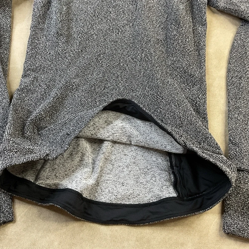 Lululemon Pullover Women Sz 6 Rulu Run Long Sleeve Jacquard Gray Running LW3BVQ
